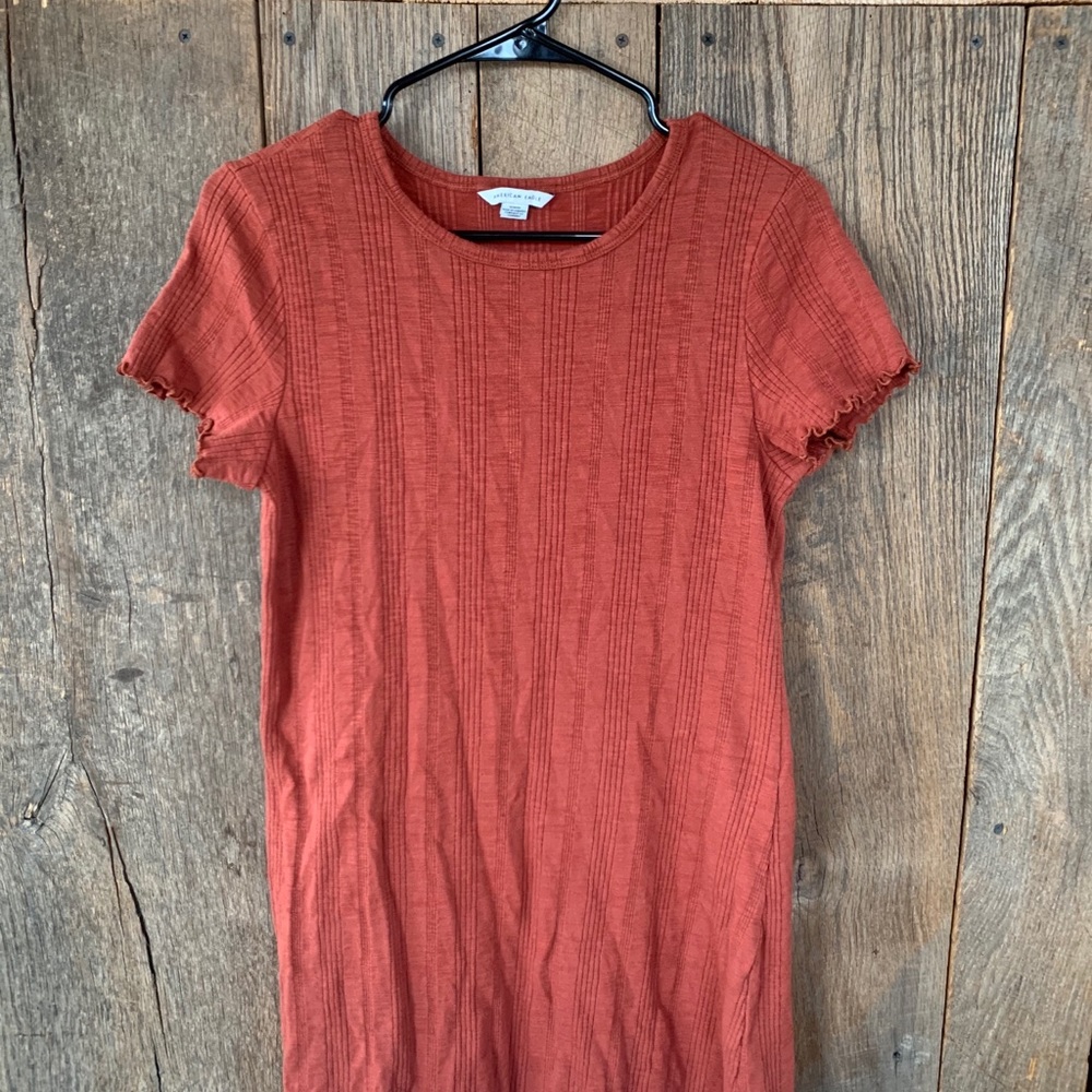 Burnt orange tshirt dress